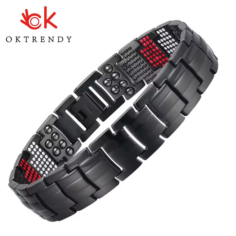 Health Wellness Bracelet - 100% Pure Titanium Magnetic Bracelet Men