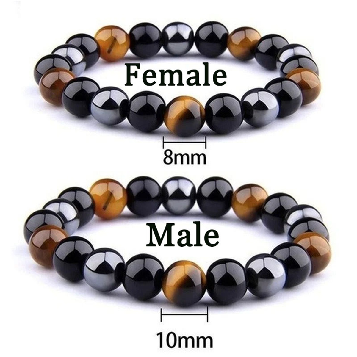 Health Wellness Bracelet - Man Bracelets Magnetic Hematite Tiger Eye