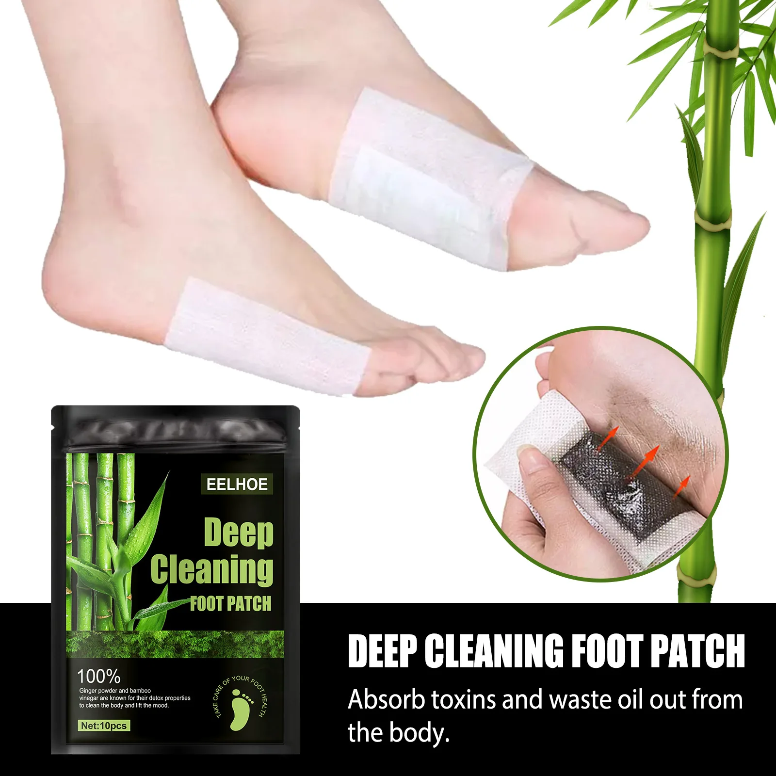 EELHOE Natural Wormwood Bamboo - Detox Foot Patch review and price
