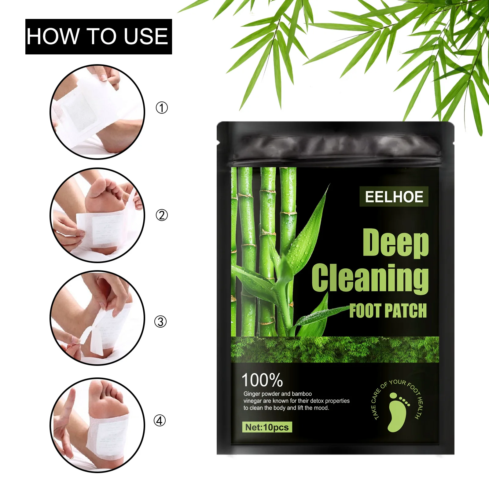 EELHOE Natural Wormwood Bamboo - Detox Foot Patch review and price