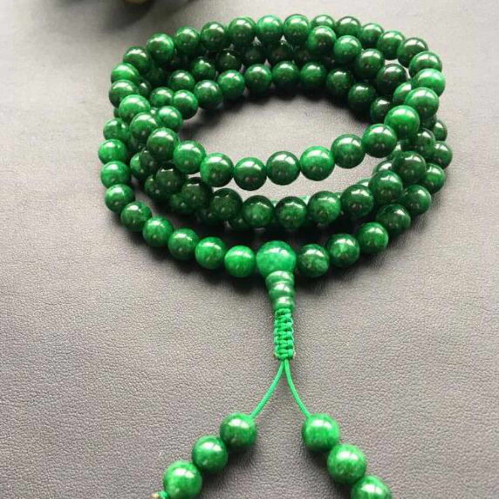 6mm 108 Natural Green jade bea - Health Wellness Bracelet review and price