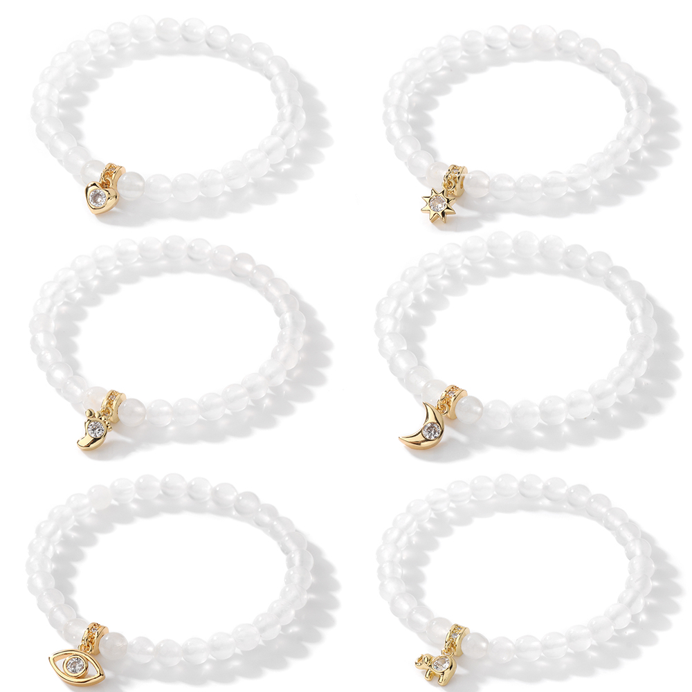 Real White Selenite Beaded Bra - Health Wellness Bracelet review and price