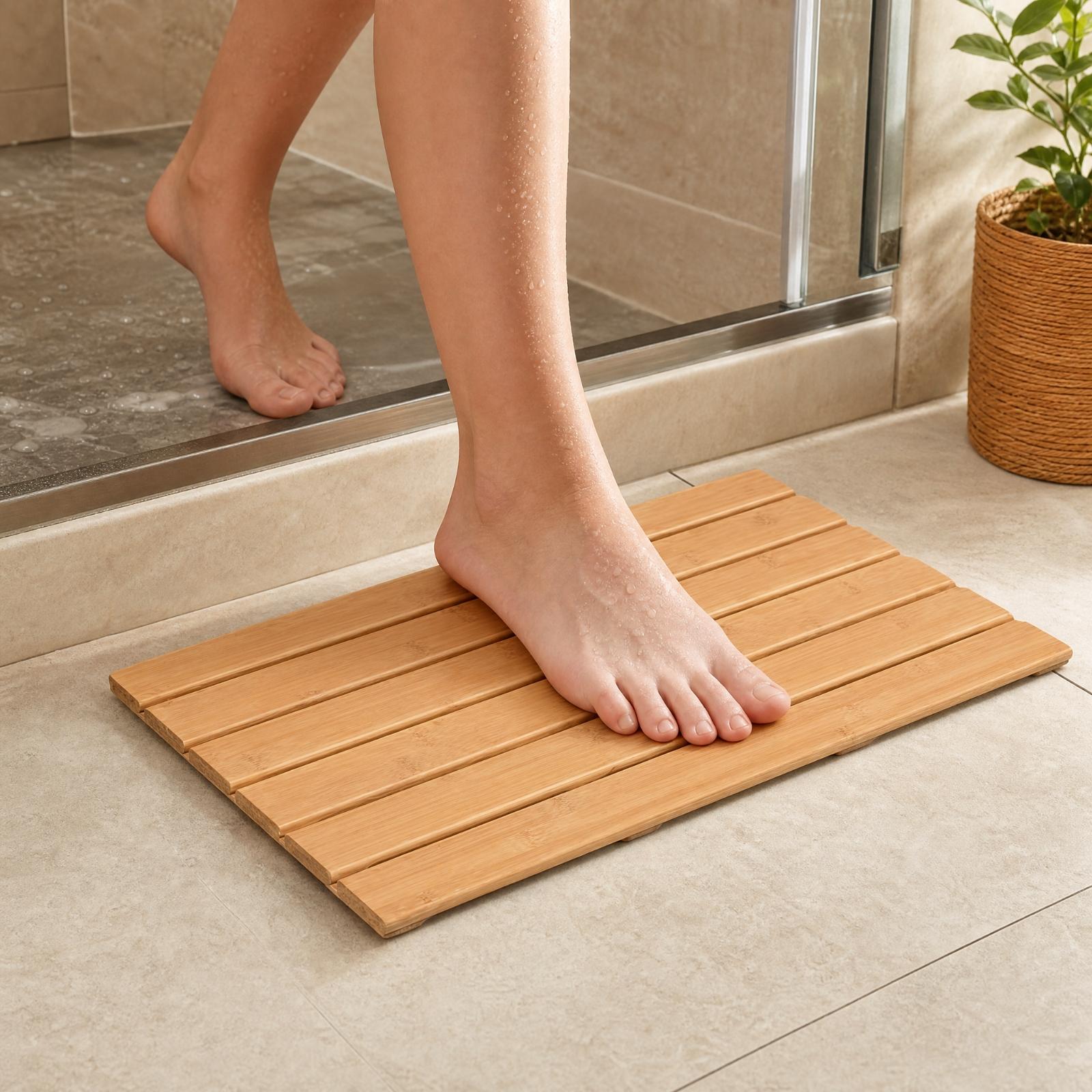 Bamboo Slat Restroom Mat Quick - Bamboo Bath Mat review and price