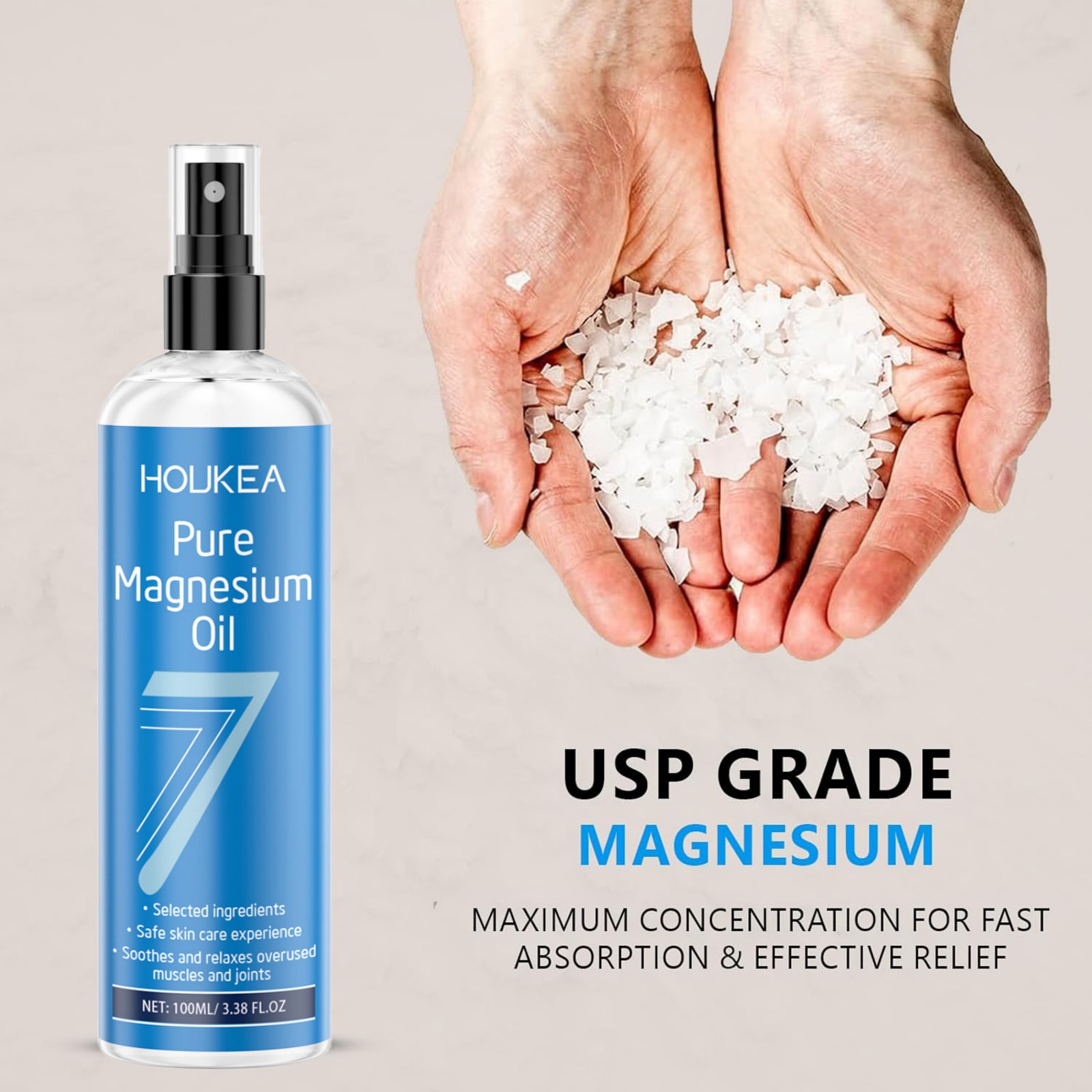 Pure Magnesium Oil Spray 100ml - Bath Salts Magnesium review and price