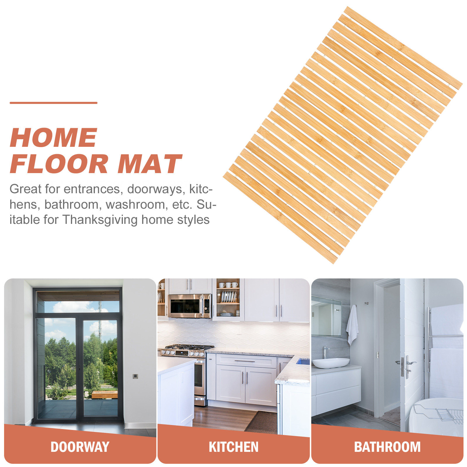 Bamboo Bath Mat Non-slip Rug A - Bamboo Bath Mat review and price